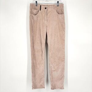 PESERICO Milleraies Corduroy Jean Sz 6 Beige Handmade Pants Straight Leg Italian